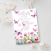 Petit papillon pastel lilas baby shower rose