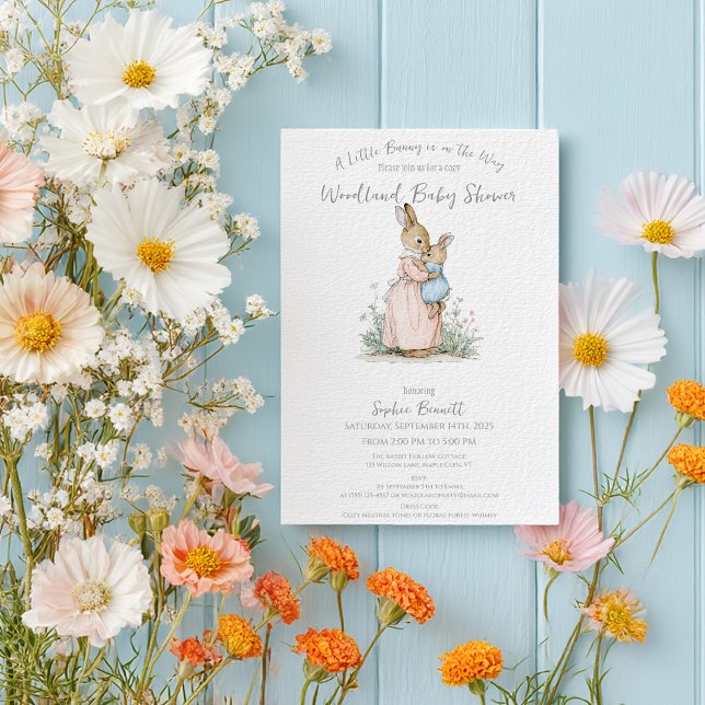 Invitation Petit Peter Rabbit et maman Baby shower (Créateur téléchargé)