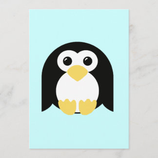 Invitation Petit pingouin rond