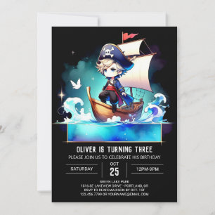Invitation Petit Pirate doux Anniversaire