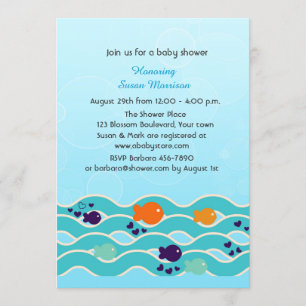 Invitation Petit Poisson, Baby shower