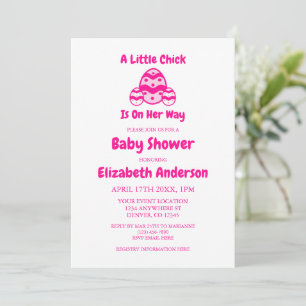 Invitation Petit poussin Fête de Pâques Baby Shower