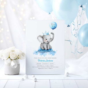 Invitation Petit Prince Eléphant C'est un Baby shower garçon