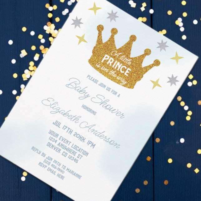 Invitation Petit Prince Garçon Baby Shower (Créateur téléchargé)