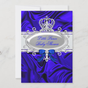 Invitation Petit Prince Royal Bleu Garçon Baby Shower 2