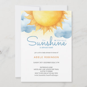 Invitation Petit rayon de soleil Baby Shower garçon