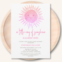 Petit rayon de soleil Baby shower rose