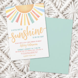 Invitation Petit Rayon De Soleil Bébé Soleil Douche