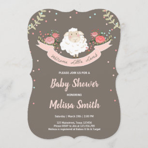 Invitation Petit ressort de rose d'invitation de baby shower