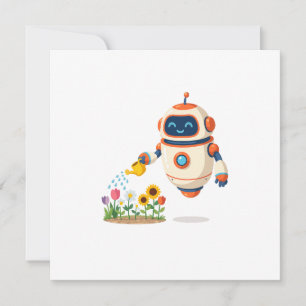 Invitation Petit robot jardinier