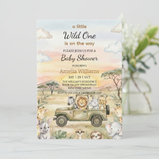 Invitation Petit Sauvageon en Route Baby Shower