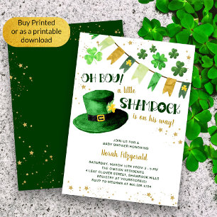 Invitation Petit Shamrock Fête de la Saint-Patrick Oh Garçon