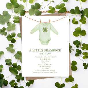 Invitation Petit Shamrock St Patrick's Boy Baby shower
