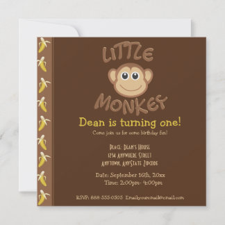 Invitation Petit singe
