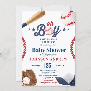 Invitation Petit Slugger De Baseball Simple Personnel En Chem