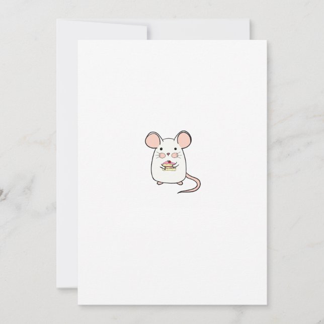 Invitation Petit souris, thème de souris mignon design (Devant)