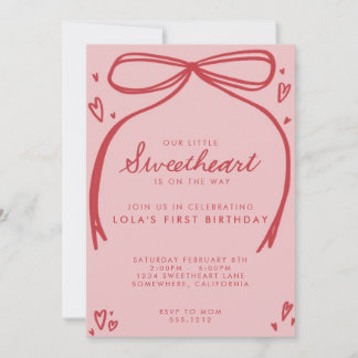 INVITATION PETIT SUEETHEART PREMIER ANNIVERSAIRE