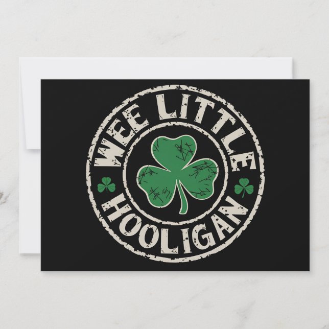 Invitation Petit Trèfle de voyou de la Saint-Patrick (Devant)