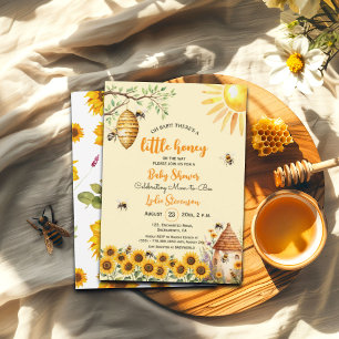 Invitation Petite abeille de miel Baby shower de peigne Invit