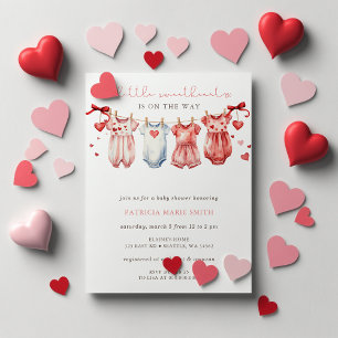 Invitation Petite amoureuse Valentines Baby shower fille