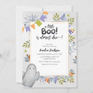 Invitation Petite aquarelle botte éffrayant Baby shower fantô