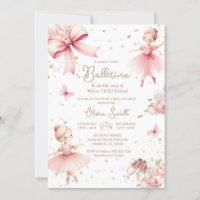 Petite Ballerina Rose Sur Le Chemin Baby shower