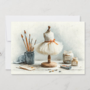 Invitation Petite Ballerine – Fête d'anniversaire de studio f