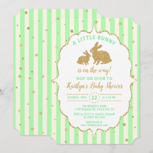 Invitation Petite Bunny Neutre Baby shower de Pâques Invitati