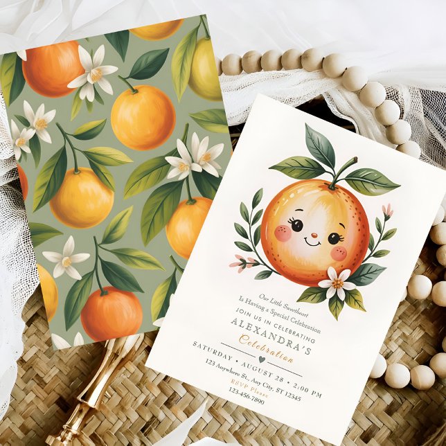 Invitation Petite Célébration Citrus (Créateur téléchargé)