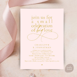 Invitation Petite Célébration d'un Grand Amour, Minimalisme É