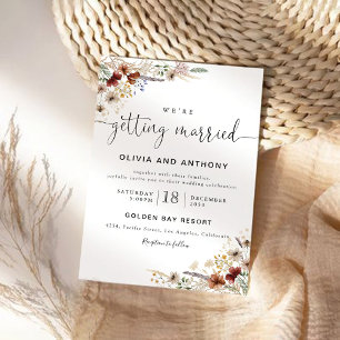 Invitation Petite cérémonie de Mariage Fleur sauvage Invitati