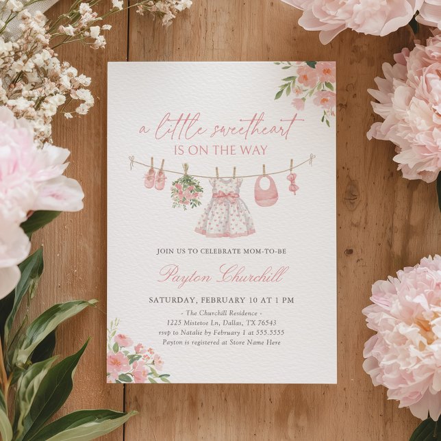 Invitation Petite Chérie Fête de Naissance de Bébé Saint-Vale (Créateur téléchargé)