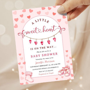 Invitation Petite Chérie Fille de la Saint-Valentin Baby Show
