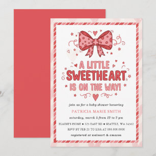 Invitation Petite Chérie Saint-Valentin Arc Baby Shower