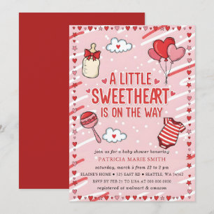 Invitation Petite Chérie Saint-Valentin Arc Nouveau Baby Show