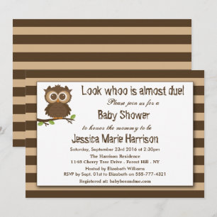 Invitation Petite chouette   Baby shower