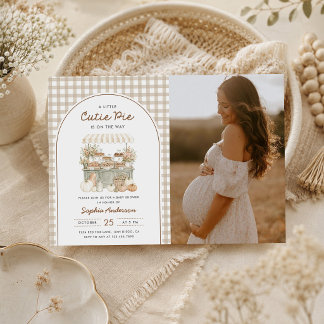 Invitation Petite Chouette Tartelette Bébé Automne Photo Fête