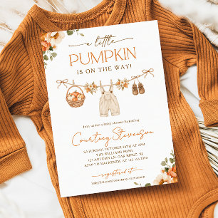 Invitation Petite Citrouille Baby Shower d'Automne
