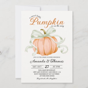 Invitation Petite Citrouille Baby Shower Vintage