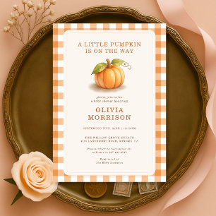 Invitation Petite Citrouille Bébé Fête d'Automne
