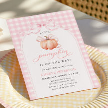 Petite Citrouille en Route Ruban Rose Baby Shower