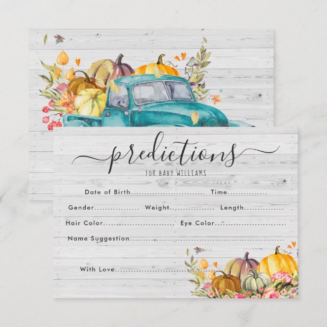 Invitation Petite Citrouille | Jeu de devinette pour Baby Sho (Devant / Derrière)