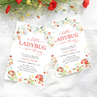 Petite Coccinelle Fille Fleur Sauvage Baby Shower