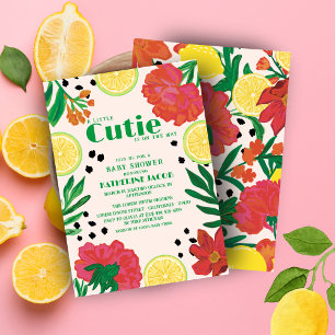 Invitation Petite cravate sur la route Citrus baby shower I