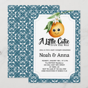 Invitation petite cuisine baby shower méditerranéen