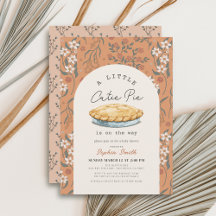 Petite Cutie Pie Orange Floral Girl Baby shower