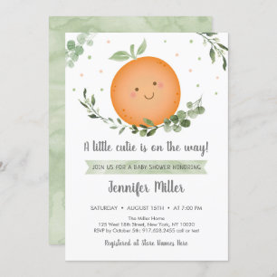 Invitation Petite Cutie Verdure Baby shower neutre