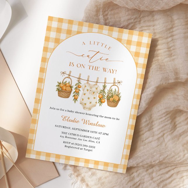 Invitation Petite Douceur Citron Orange Baby Shower (Créateur téléchargé)