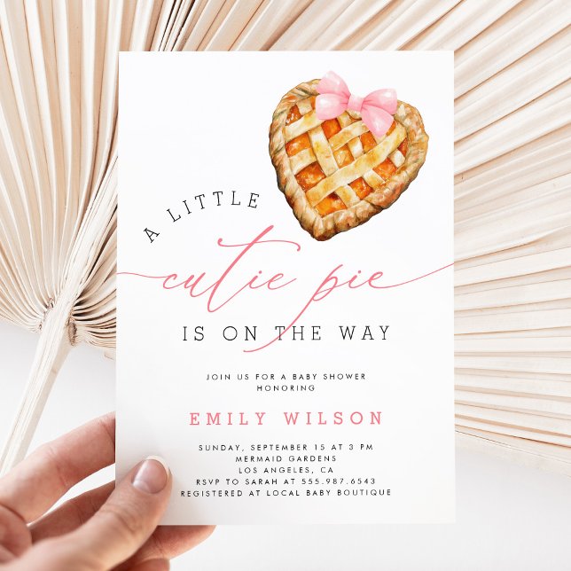 Invitation Petite Douceur Rose Bébé Fait Sa Fête (Créateur téléchargé)