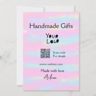 Invitation Petite entreprise cadeaux faits main de l'amour QR